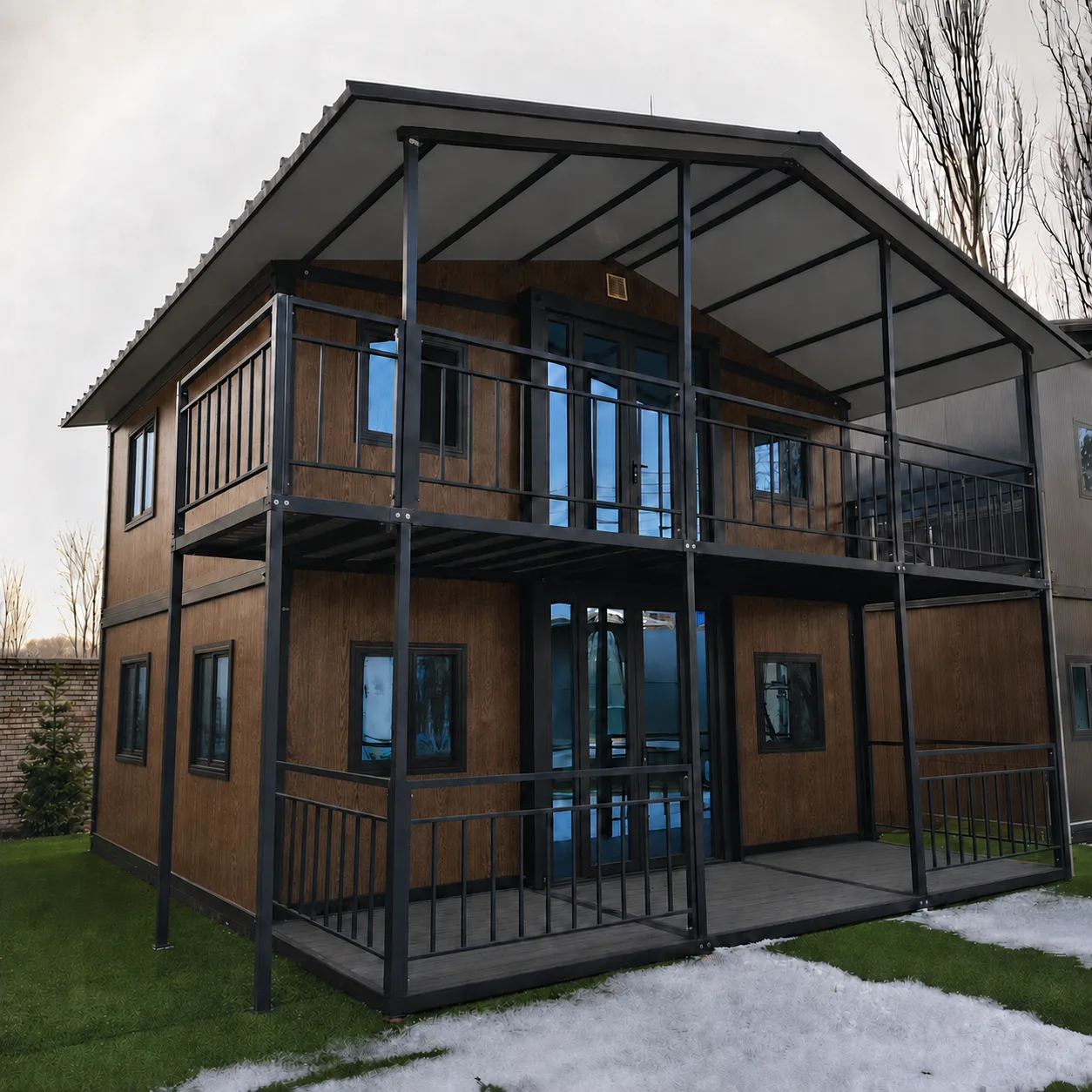 Двуетажна разгъваема къща - 74м²