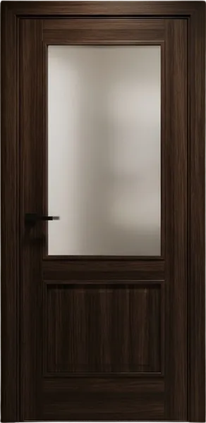 Doors with glass, Dark wood