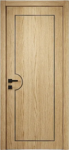 Doors with metal lines, Light oak
