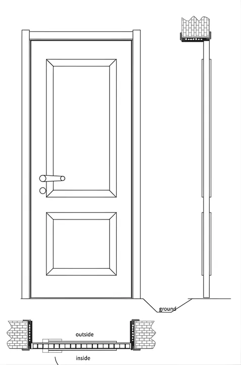 Technical drawing: Wide decorative lines